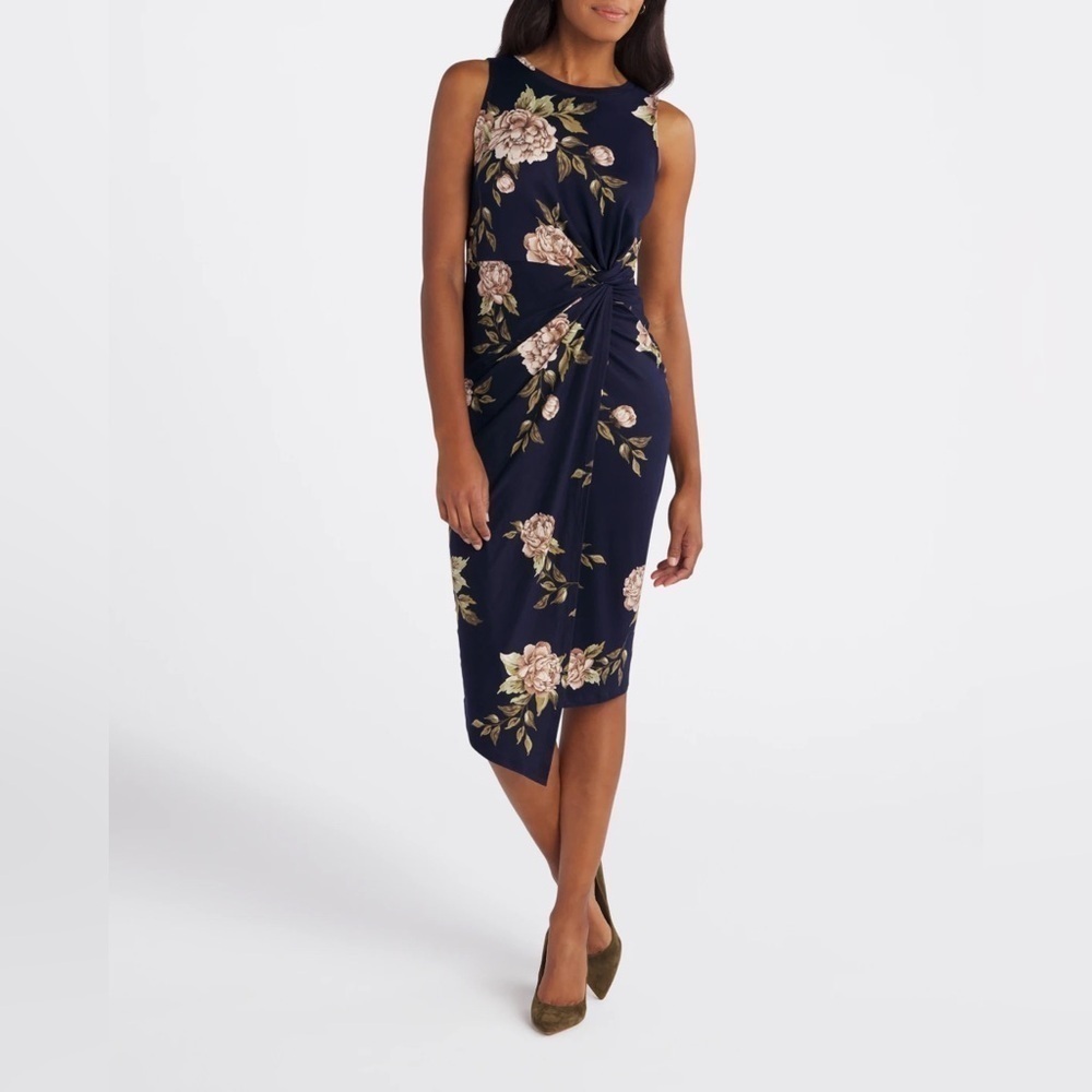 Abigail Brushed Knit Fitted Midi Dress | M